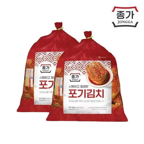 가성비최고 종가 중부식 포기김치 11kg (5.5kg X 2 특가정보